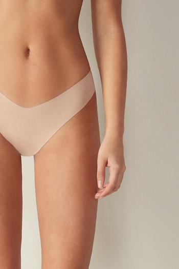 Intimssimi 80s-style Brazilian Panties in Ultralight Microfiber Natural | EILHC96163