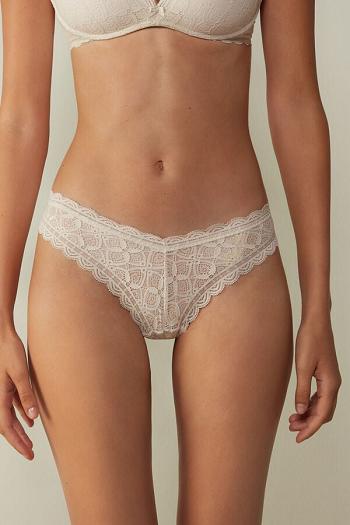 Intimssimi 80s-style Lace Brazilian Natural | XILBH45748