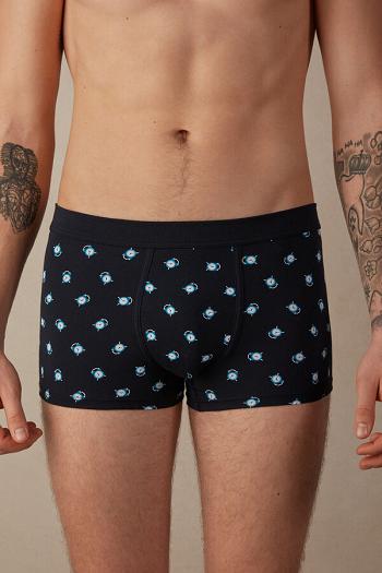 Intimssimi Alarm Clock Boxers in Stretch Supima® Cotton Blue | LILTR76699