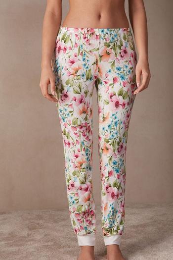 Intimssimi Botanical Lyrics Full Length Modal Pants White | FILHY11569