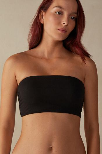 Intimssimi Cotton Bra Top Black | UILND88734