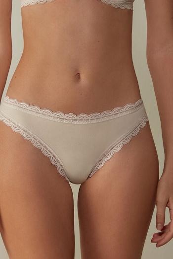 Intimssimi Cotton and Lace Brazilian Natural | ILIIZ66086