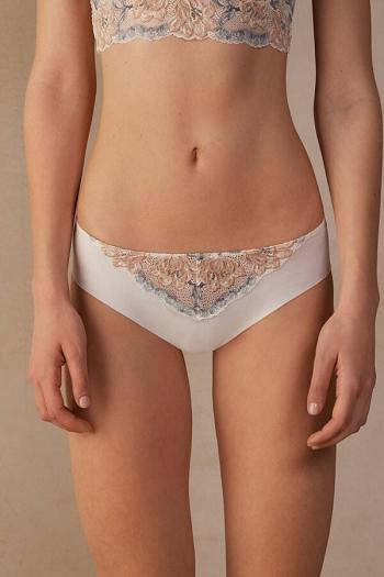 Intimssimi Ephemeral Beauty Seamless Cotton Panties White | ILZPD92471