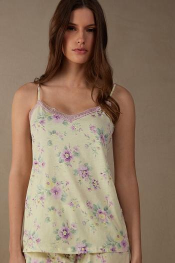 Intimssimi Flower Power Top in Supima® Ultrafresh Cotton Yellow | DILKV82330