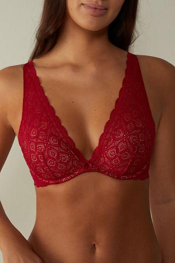 Intimssimi Giorgia Balconette Bra in Lace Red | LILSX61114