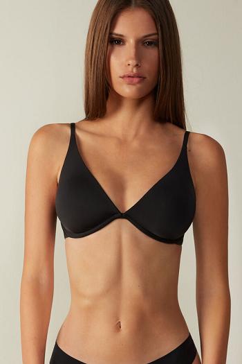 Intimssimi Giulia Balconette Bra in Ultralight Microfiber Black | UILND96704