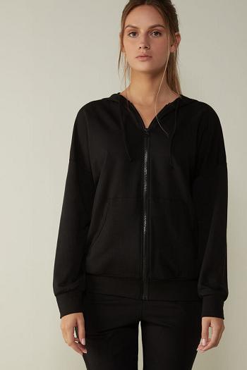 Intimssimi In Action Hoodie Sweatshirt Black | BILSO98673