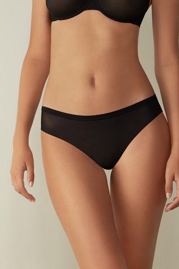 Intimssimi Invisible Touch Brazilian Panties Black | ILJBT87264