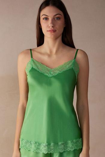 Intimssimi Lace and Silk Top Green | ILCVG12956