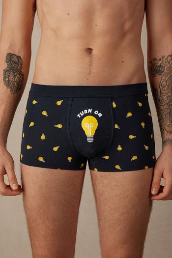 Intimssimi Light Bulb Boxers in Stretch Supima® Cotton Blue | ILCIF74807