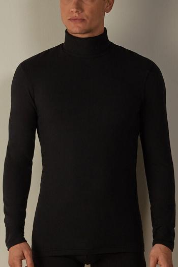 Intimssimi Long-sleeve High-Neck Modal-Cashmere Top Black | GILEC66512