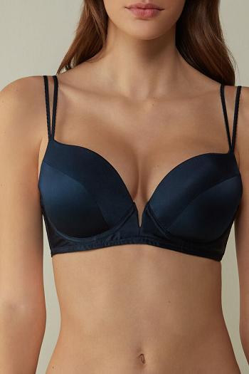 Intimssimi Mia Silk Super Push-Up Bra Blue | XILBH40027