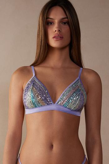 Intimssimi Miami Nights Triangle Bra Blue | ILICD94799