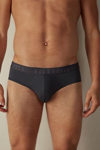 Intimssimi Microfiber Briefs with Logo Detail Grey | ILXBR31217