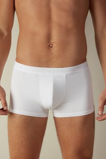 Intimssimi Microfiber Logo Boxer Shorts White | AILDF41132