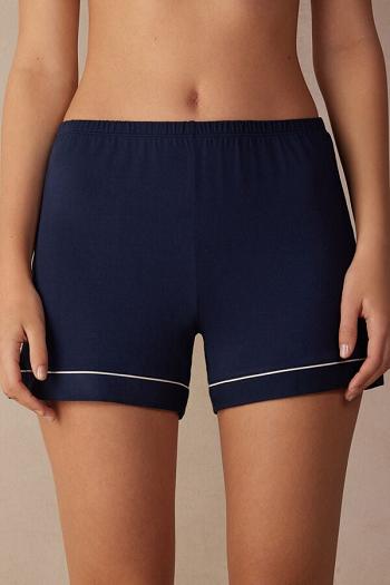 Intimssimi Modal Shorts with Contrast Trim Blue | ILXMI49079