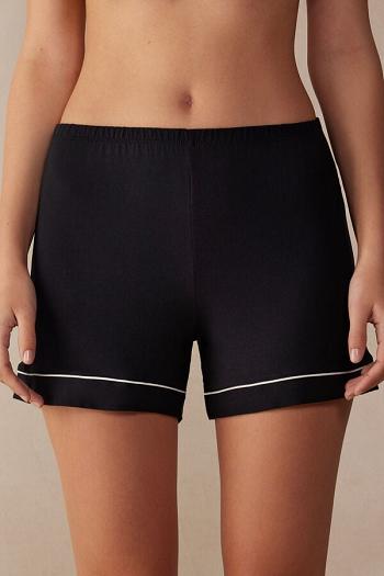 Intimssimi Modal Shorts with Contrast Trim Black | TILPQ48050