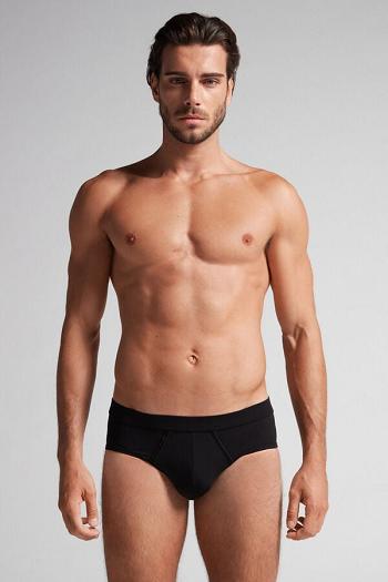 Intimssimi Natural Fresh Supima® Cotton Briefs Black | GILEC88466