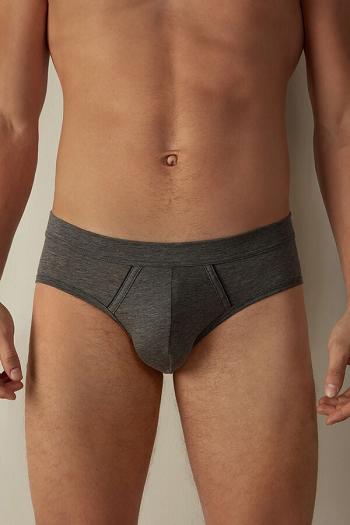 Intimssimi Natural Fresh Supima® Cotton Briefs Dark Grey | ILCVG91035