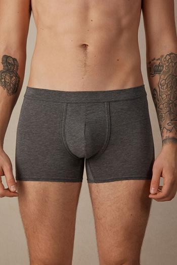 Intimssimi Natural Fresh Supima® Cotton Boxers Dark Grey | ILDYB76998