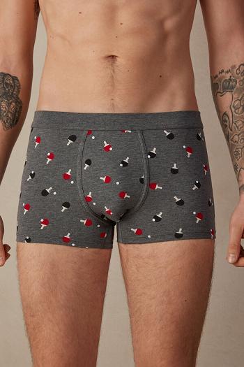 Intimssimi Ping Pong Boxers in Stretch Supima® Cotton Grey | YILVQ93023