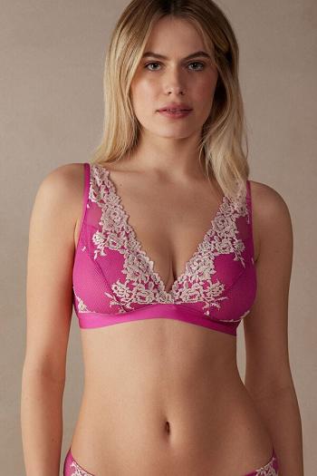 Intimssimi Pretty Flowers Lara Triangle Bra Pink | ILEAH15570