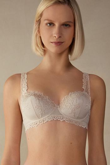 Intimssimi Pretty Flowers Sofia Balconette Bra Natural | TILPQ91443