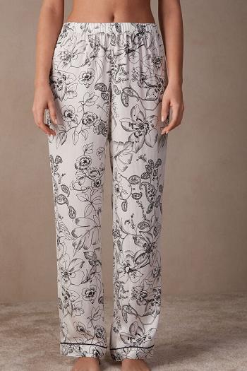 Intimssimi Pure Joy Full Length Satin Pants Print | ILICD73259