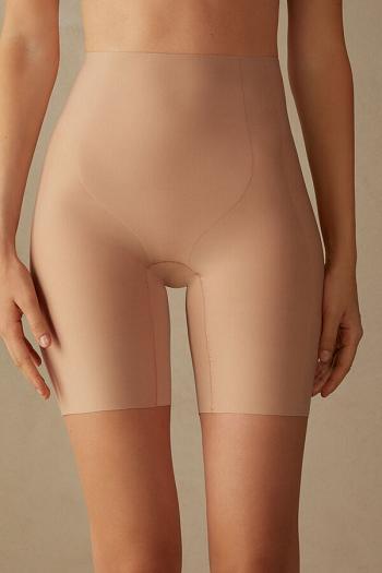 Intimssimi Raw-Cut Microfiber Shorts Natural | AILDF35856