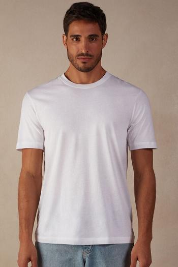 Intimssimi Regular Fit T-Shirt in Extrafine Supima® Cotton White | ILXMI82874