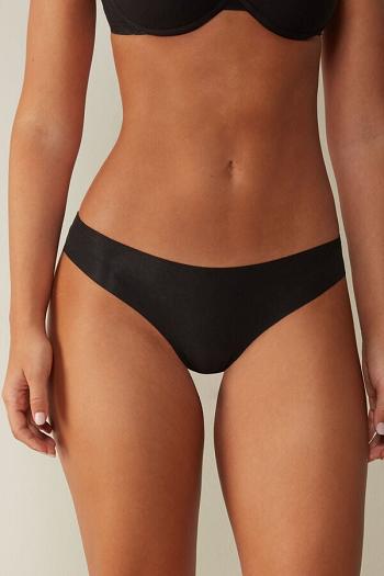 Intimssimi Seamless Supima® Cotton Brazilian Panties Black | ILCIF96899