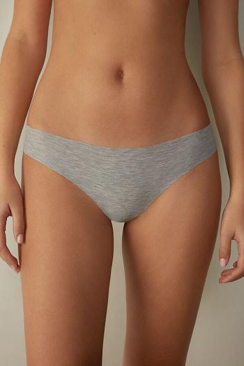 Intimssimi Seamless Supima® Cotton Brazilian Panties Grey | LILSX43273