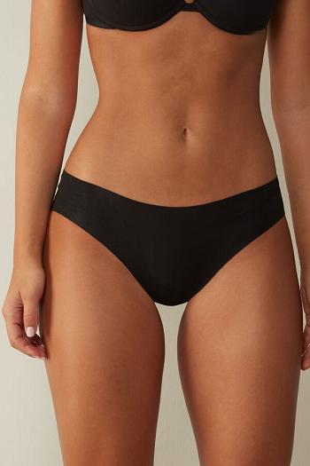 Intimssimi Seamless Supima® Cotton Panties Black | MILFT91994