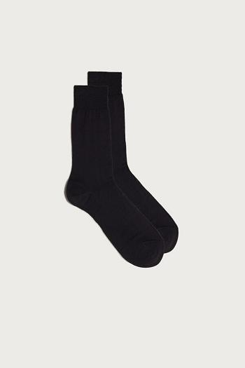 Intimssimi Short Sateen Egyptian Cotton Socks Grey | ILNEJ71390