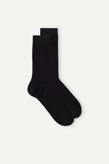 Intimssimi Short Socks in Stretch Supima® Cotton Black | PILER25868