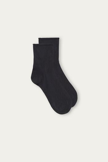 Intimssimi Short Socks in Stretch Supima® Cotton Grey | PILQX41465