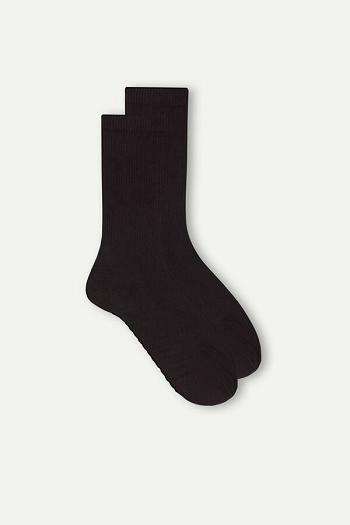 Intimssimi Short Terrycloth Socks Black | ILQCS15094