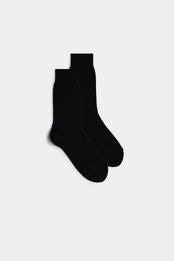 Intimssimi Short Warm Cotton Socks Black | ILCIF27594