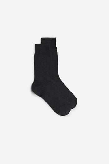 Intimssimi Short Warm Cotton Socks Grey | UILND27904