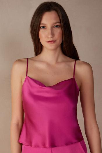 Intimssimi Silk Crop Camisole Pink | ZILMJ20133