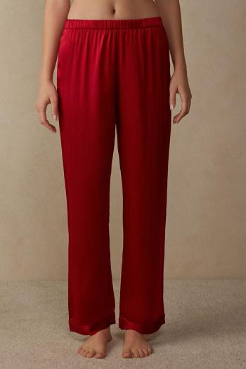 Intimssimi Silk Satin Pajama Pants Red | PILQX66152