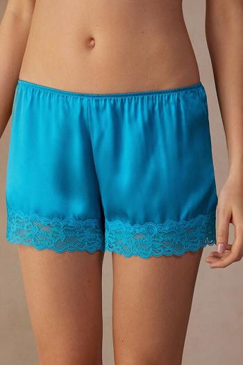 Intimssimi Silk Shorts Blue | EILVG29274