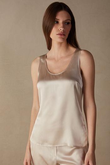 Intimssimi Silk and Modal Tank Top Natural | ILXMI51869