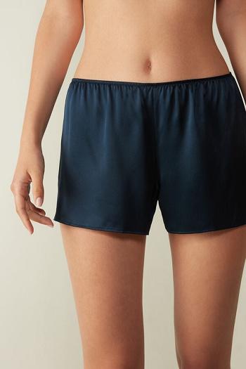 Intimssimi Smooth Silk-Satin Shorts Blue | QILWA29321