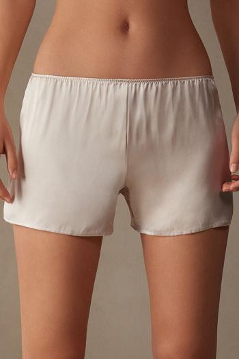 Intimssimi Smooth Silk-Satin Shorts Natural | ILEAH64727