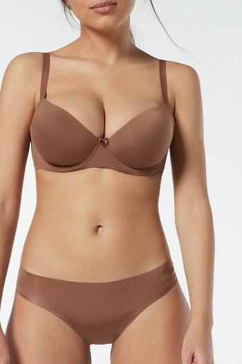 Intimssimi Sofia Microfiber Padded Balconette Bra Natural | FILUI62941