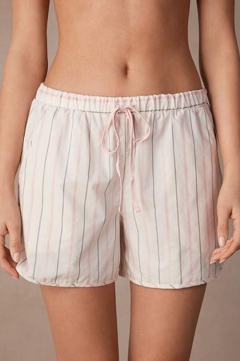 Intimssimi Soft Spring Cotton Cloth Shorts White | PILER48412