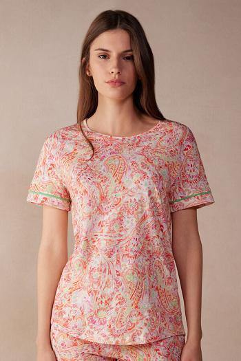 Intimssimi Summer Journey Ultrafresh Supima® Cotton Short Sleeve Top Multicolor | ILJZR89694