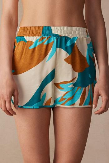 Intimssimi Summer Vibes Viscose Satin Shorts Multicolor | PILER84567