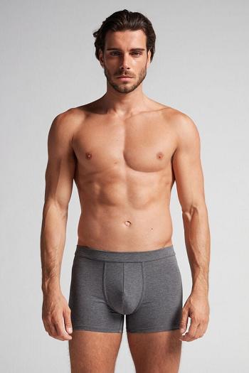 Intimssimi Supima® Cotton Loose Fit Boxers Dark Grey | EILHC11310